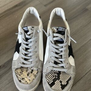 Women's Gray and White Sneakers